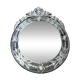 Antique round Venetian mirror in engraved glass