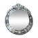Antique round Venetian mirror in engraved glass