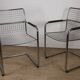 Pair of vintage chrome metal armchairs, 1970