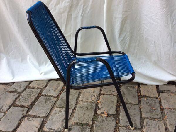 Paire de fauteuils scoubidou