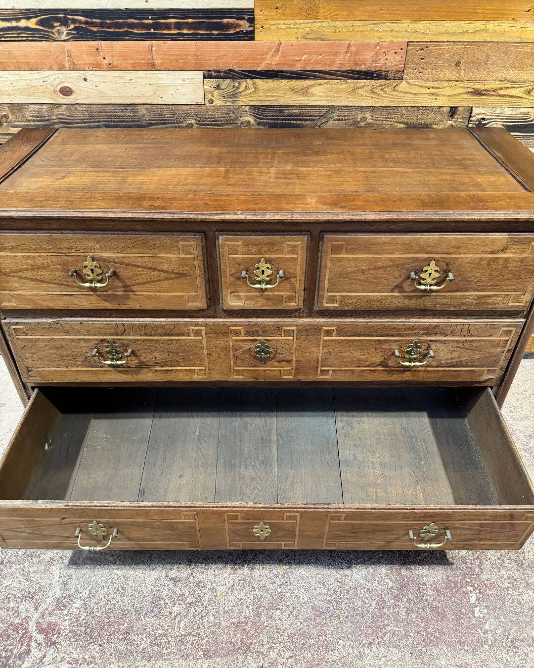 19th-century oak chest of drawers