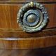 Commode / Half-moon sideboard inlaid – Marble top – Louis XVI style -
