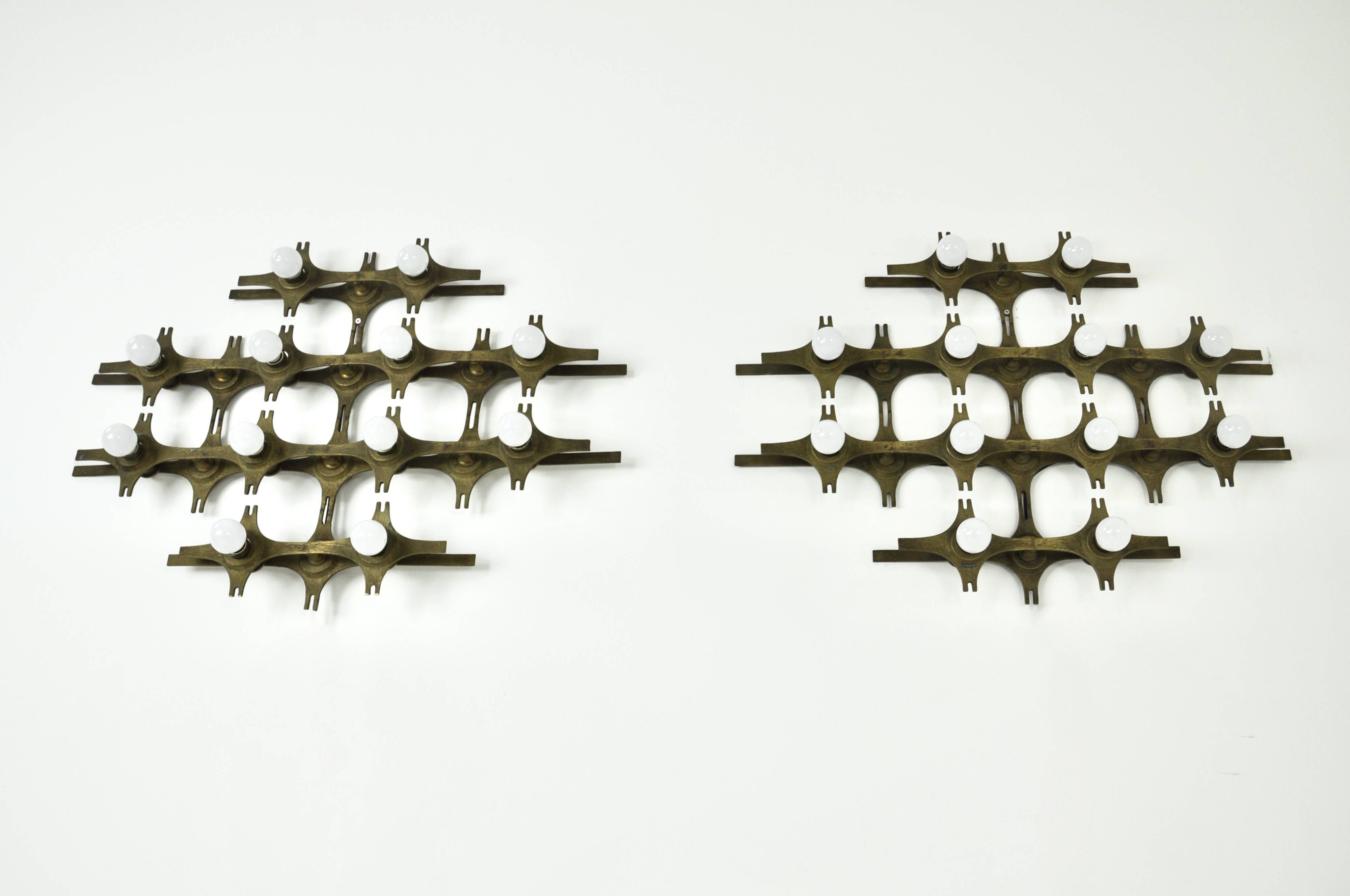 Set of 2 Wall Lights by Fantoni, 1960