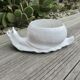 Cache pot zoomorphe " escargot " en céramique blanche 1970 1980
