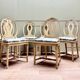 Suite Of Six Louis XVI Style Lacquered Wood Chairs