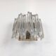 Brass and Murano wall light by Venini by Novaresi