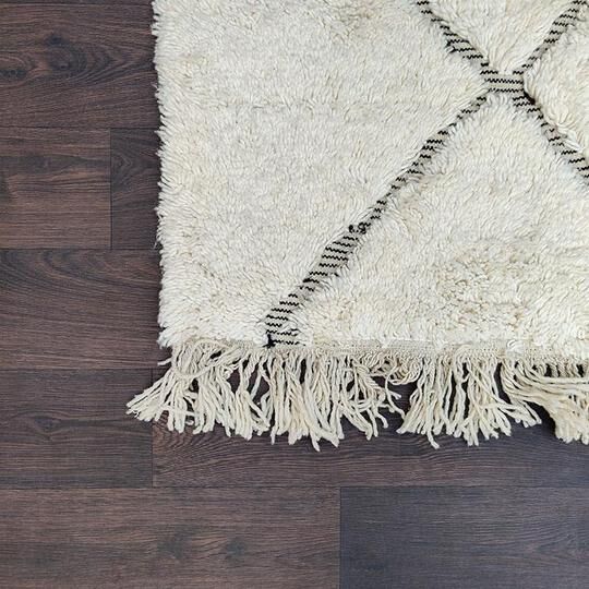 Tapis berbere beni ouarain à losanges creux