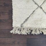 Tapis berbere beni ouarain à losanges creux