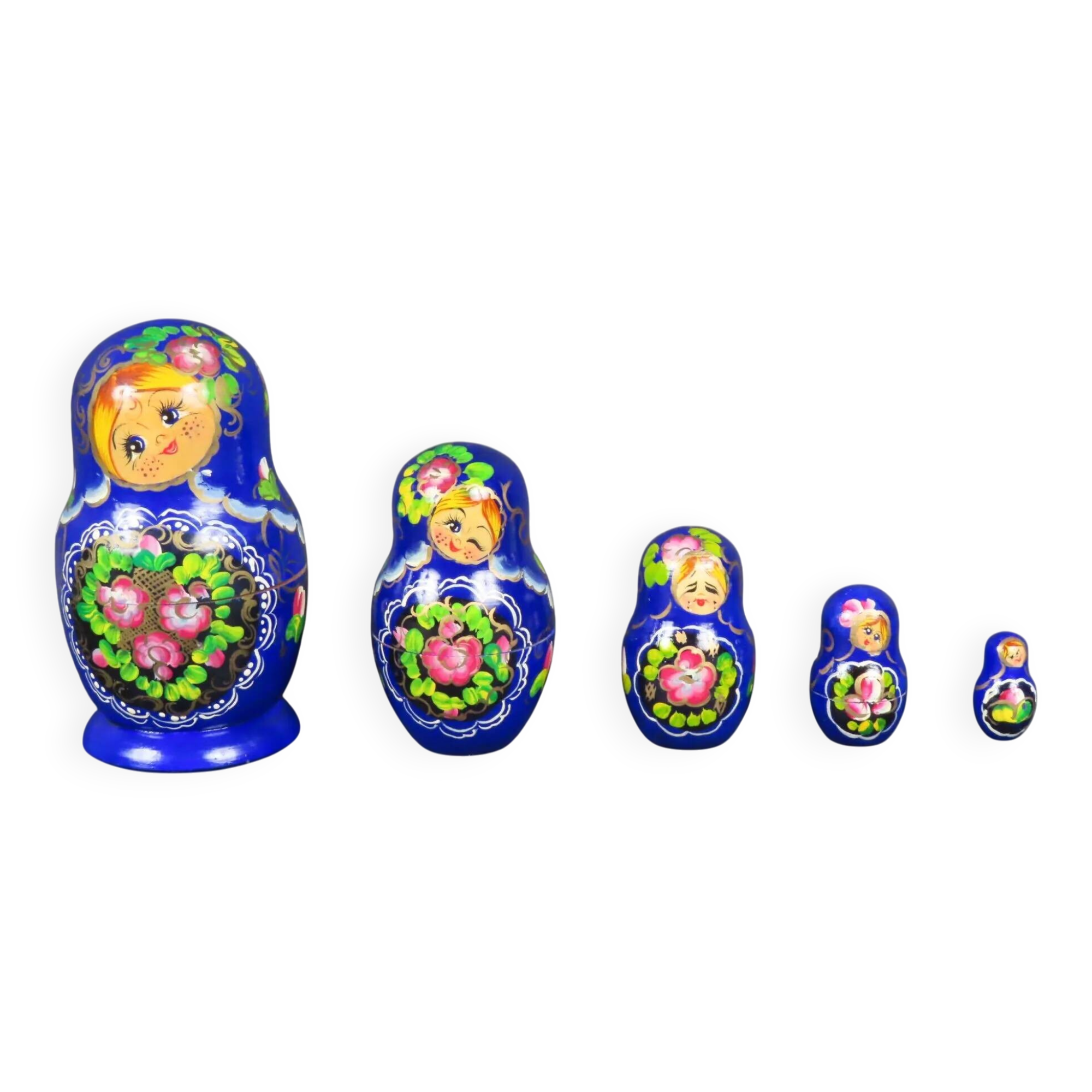 Matryoshka (USSR) in lacquered painted birch