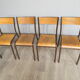 Série 4 chaises d'écoles Mullca