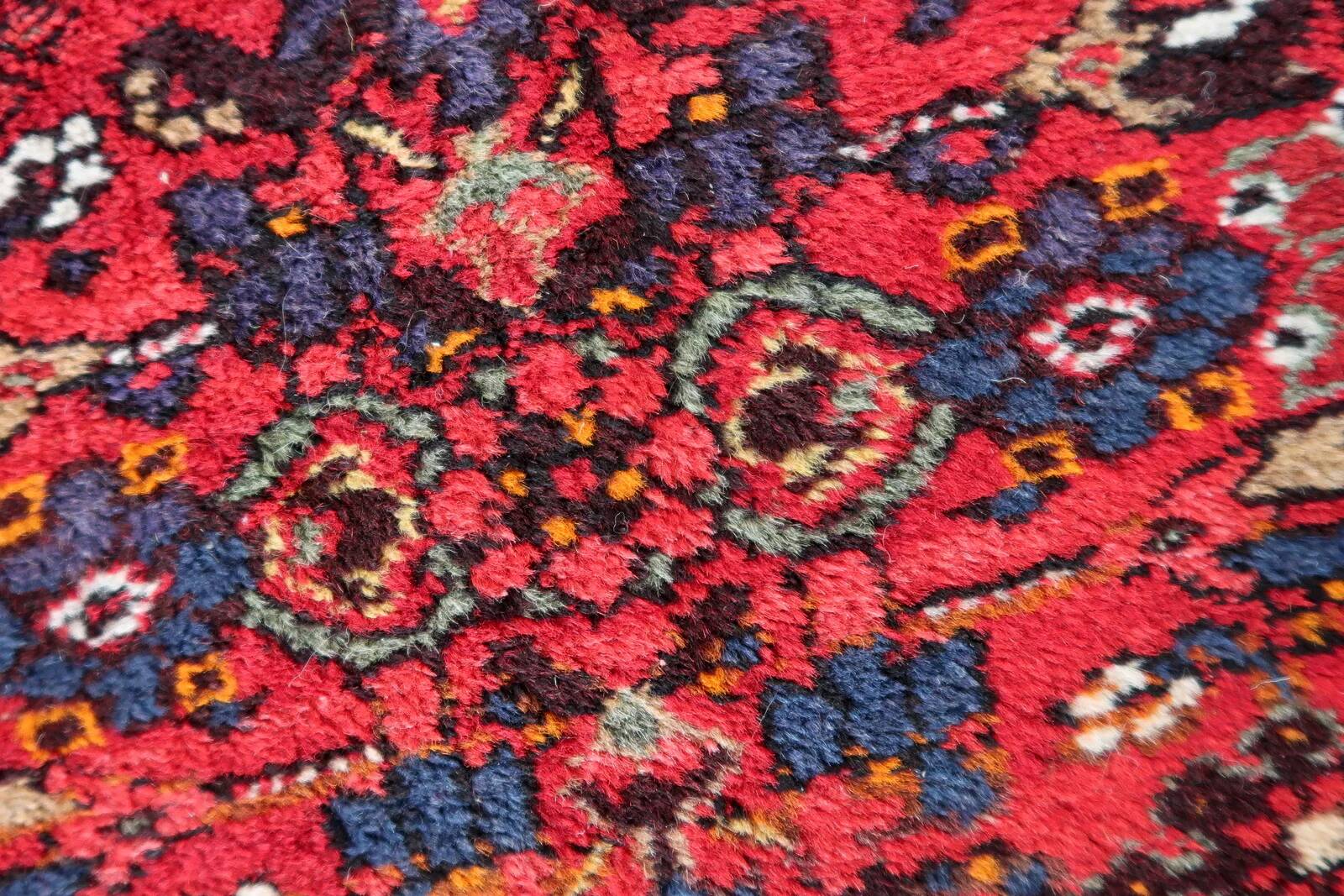 Handmade vintage Persian Hamadan rug 103cm x 142cm 1970s - 1C1170