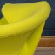 A 20thC RIBBON CHAIR & FOOTSTALL BY PIERRE PAULIN FOR ARTIFORT, FRANCE