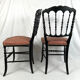 Pair of blackened wooden chairs Napoleon III era