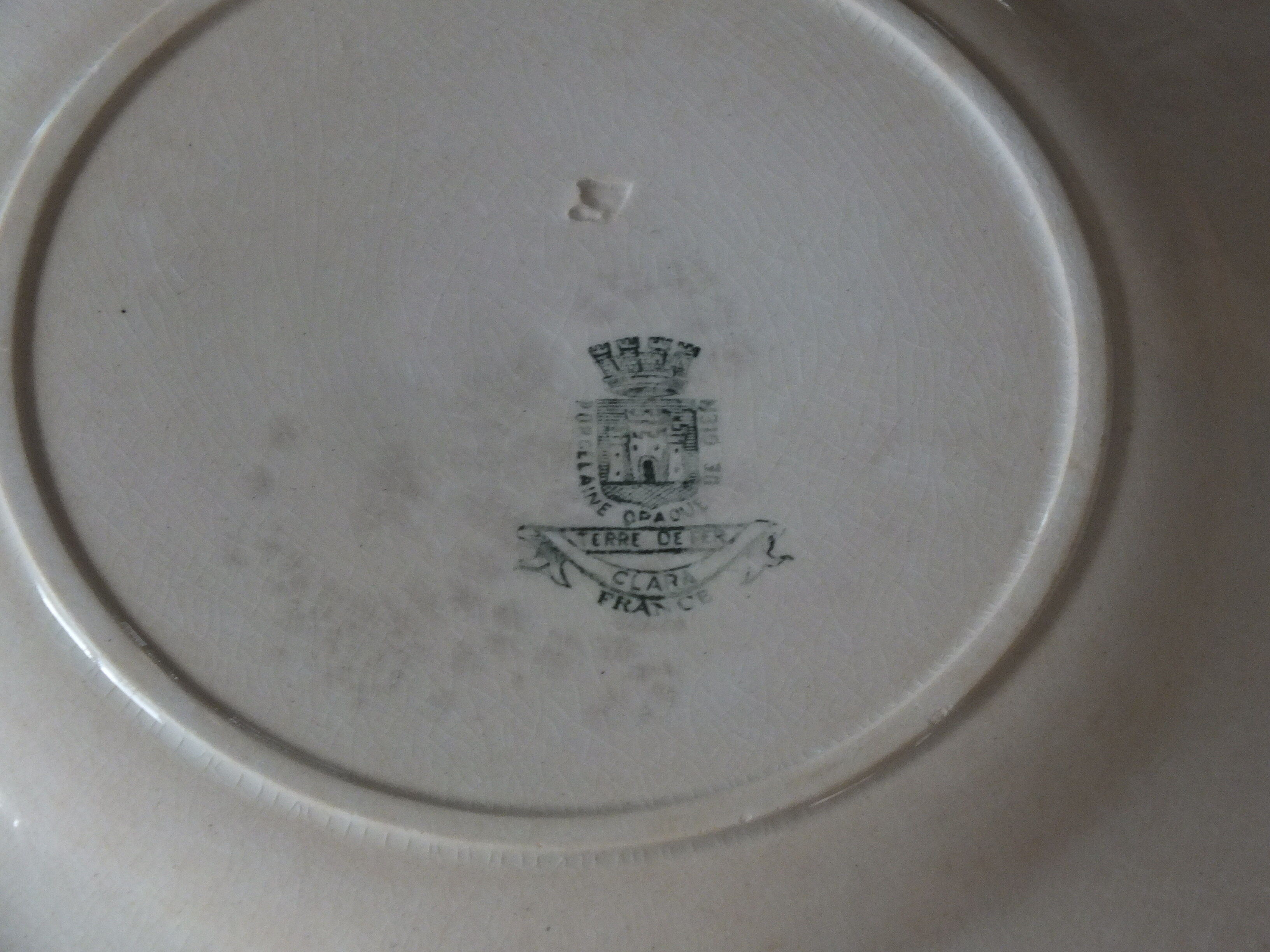 + 9 flat plates in Iron Earth Gien clara service +