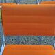 Set of 6 designer chairs from the 70s orange fabrics and chrome tubes