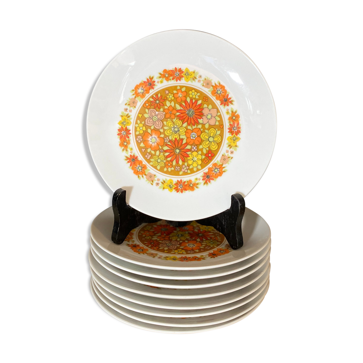 Seventies dessert plates