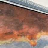 Tableau ancien peinture abstraite paysage