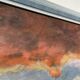 Old abstract landscape painting