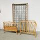 Pair of vintage rattan beds