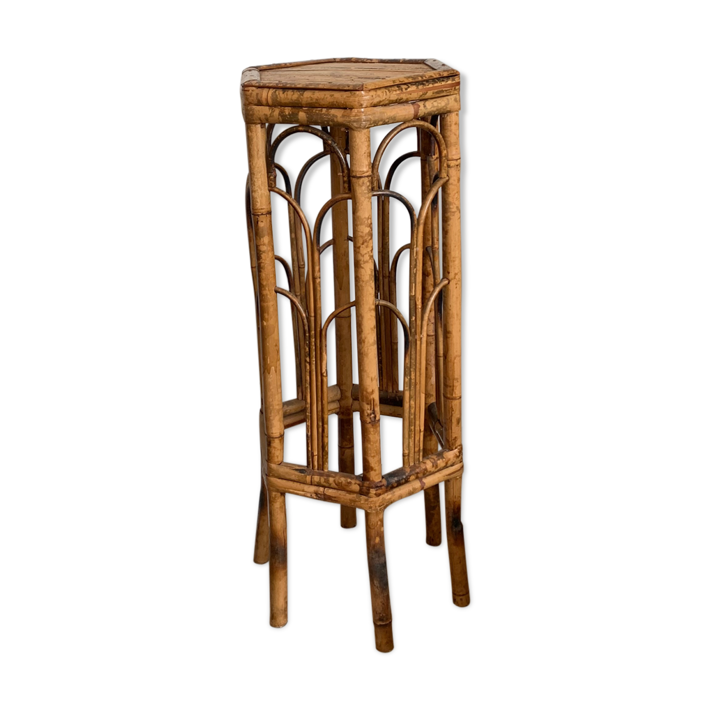 Rattan side table