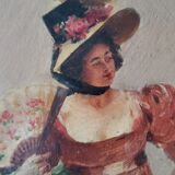 Pair of oils on panel by henri victor lesur