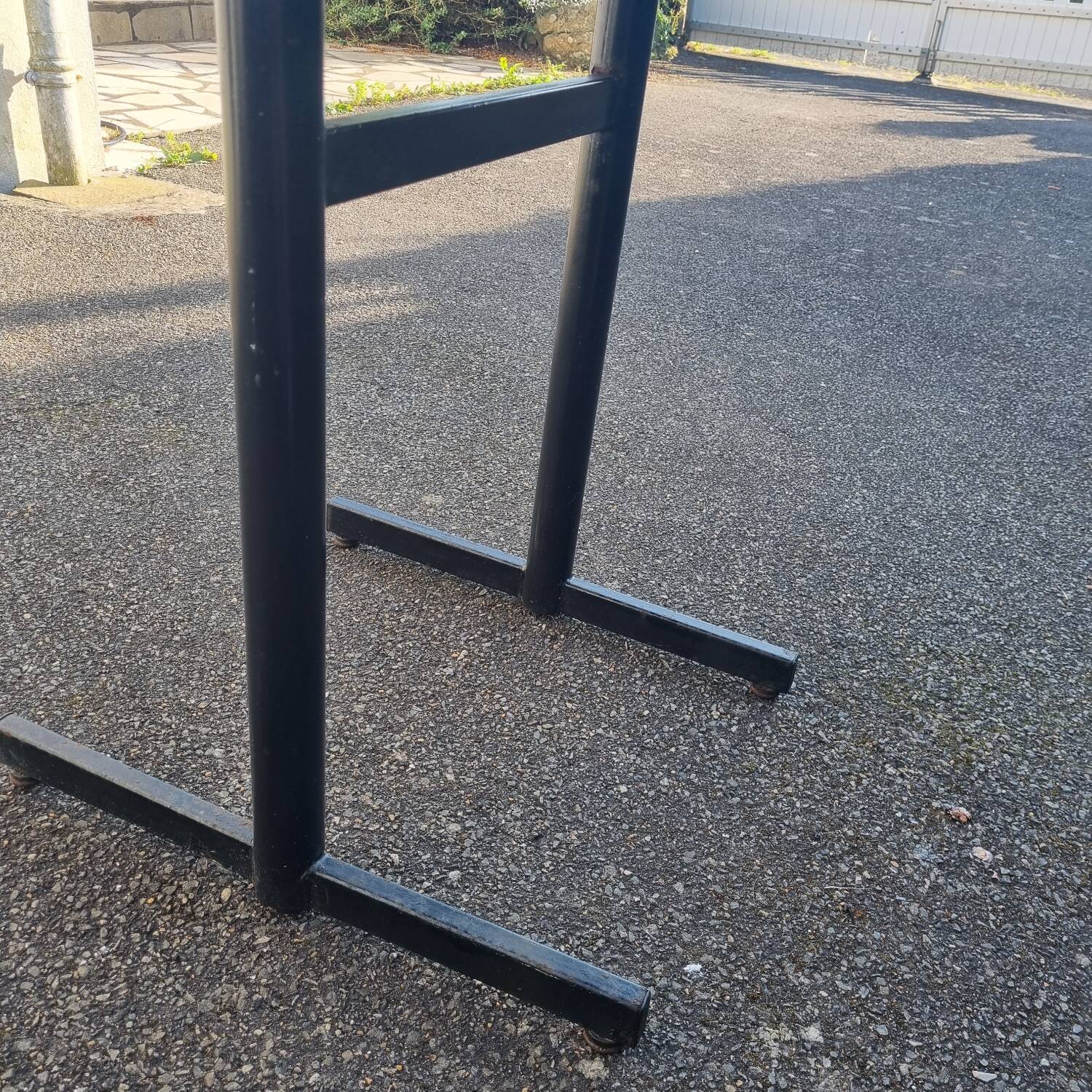 Table bistrot carrée, bois teck