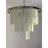 Diamond strips”listelli” murano glass belt chandelier