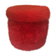 Vintage red fur pouf