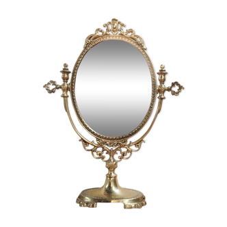 Miroir psyché en laiton 29x39 cm