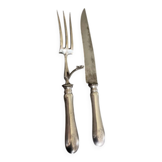 Carving cutlery set for leg of lamb, félix frères silverware