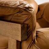 Hungarian leather sofa set by Ipoly Furniture Factory, set of 2.