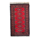 Tapis vintage ouzbek Bukhara fait main en laine – 62 x 106 cm – Années 1970