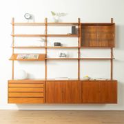 Classic shelving system from the 1960s in teak veneer by Poul Cadovius for Cado