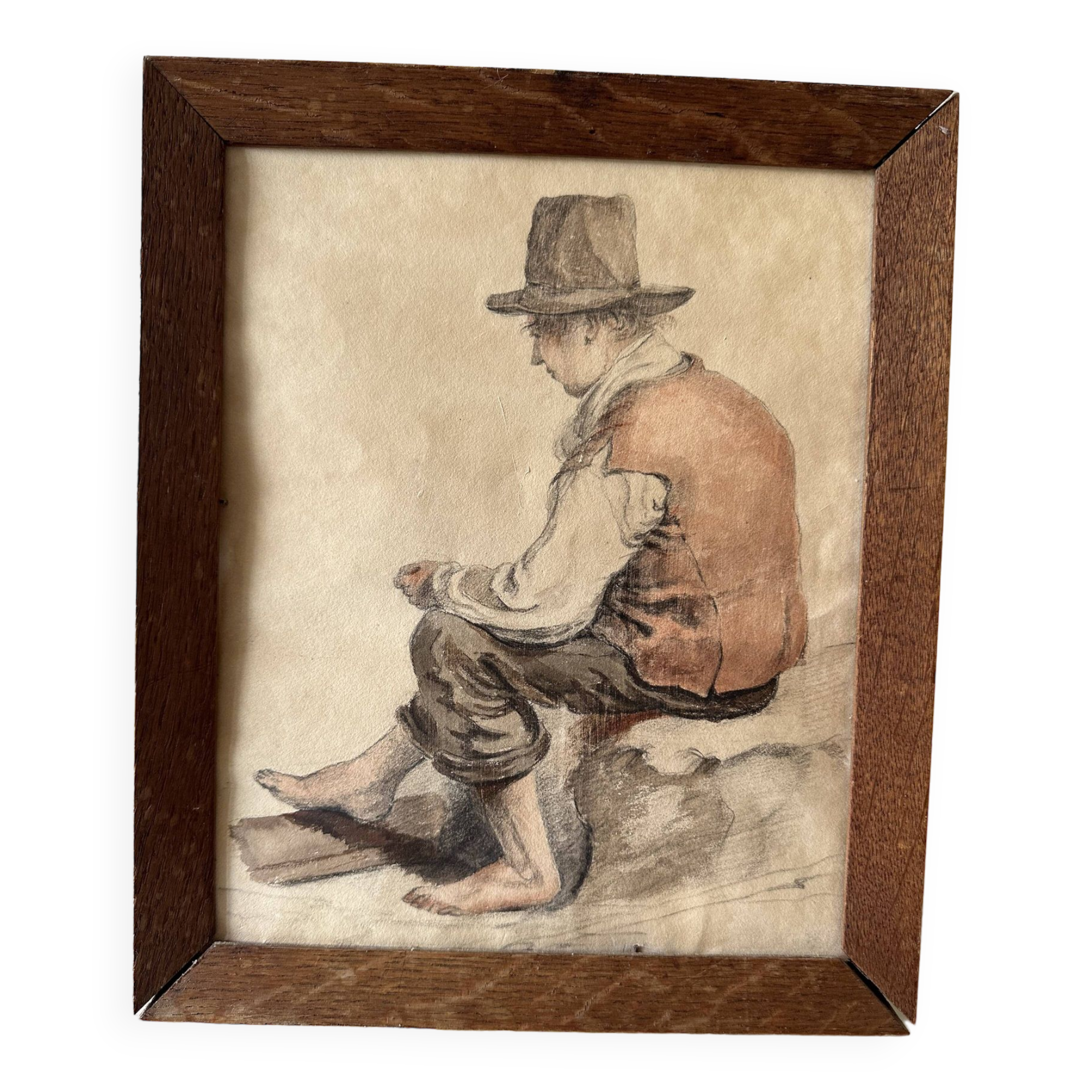 The barefoot boy, by J. Schotel 19th century