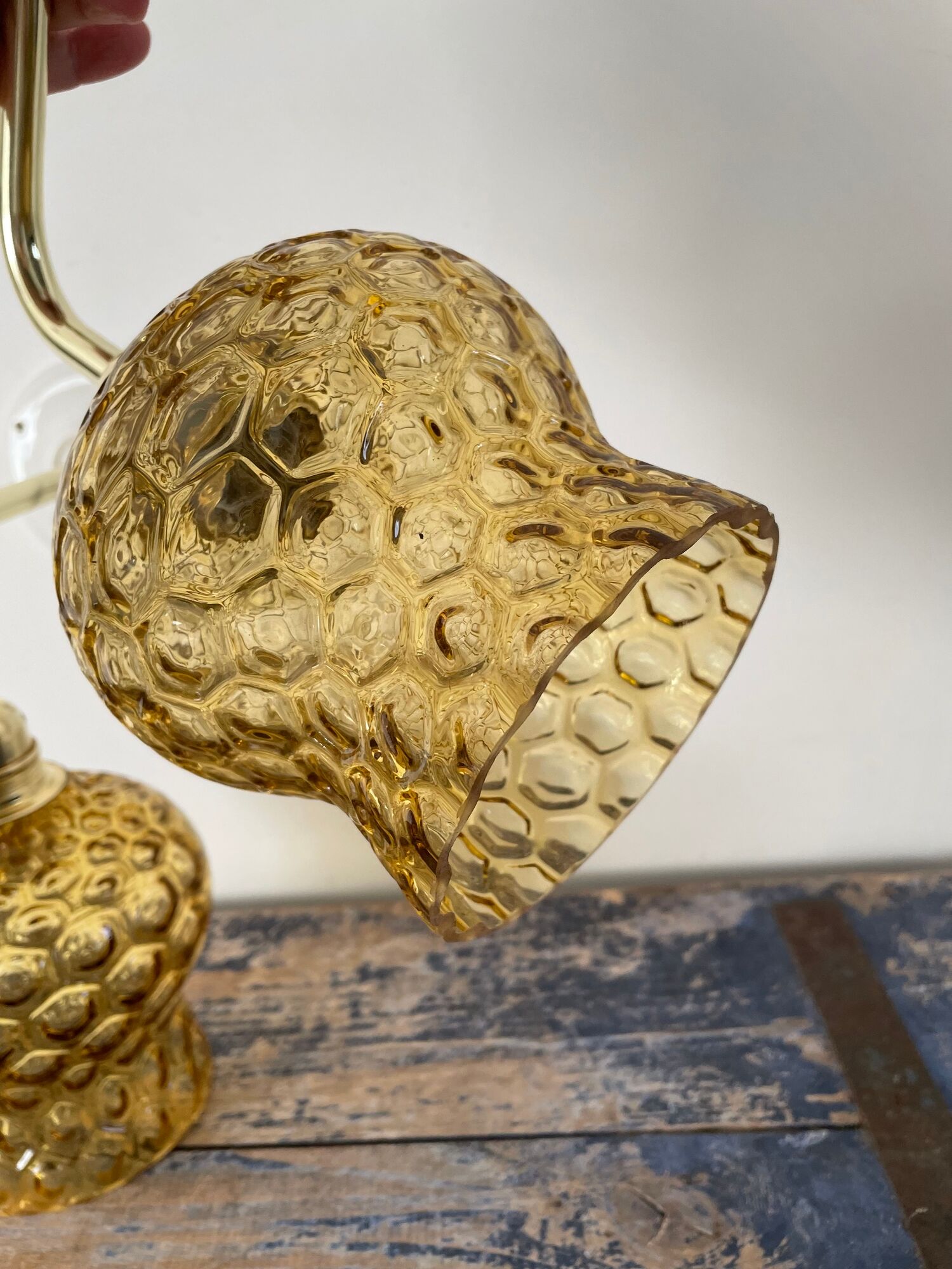 Set of two new electrified bubble glass sconces