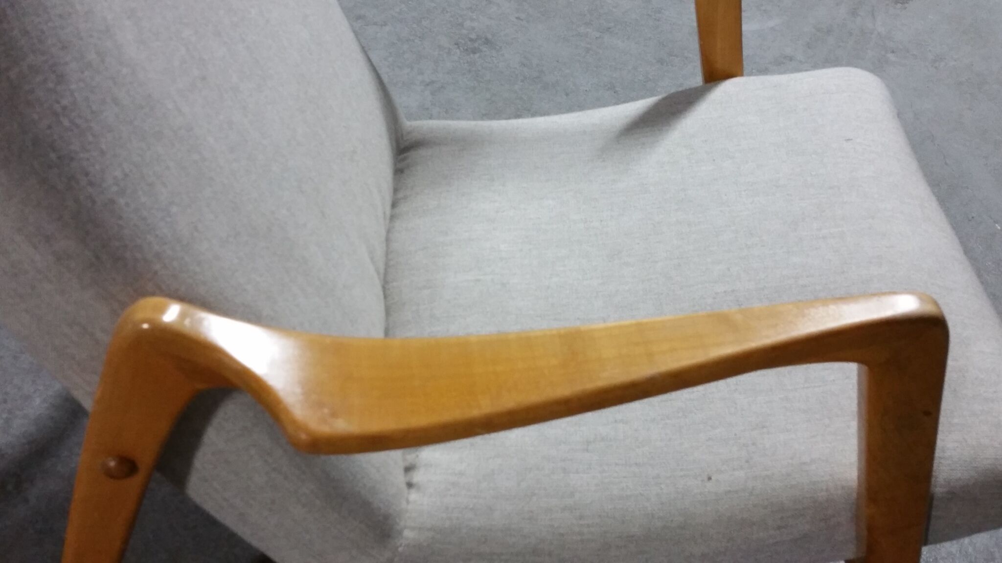 Scandinavian armchair danish feet years 50 compass