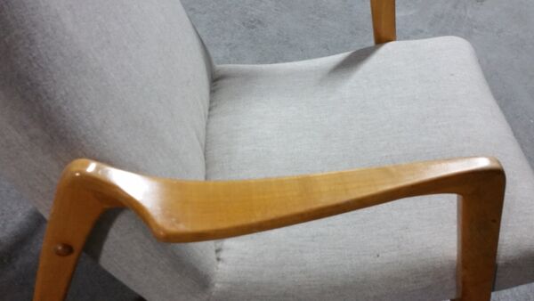 Fauteuil scandinave danois pieds  compas années 50
