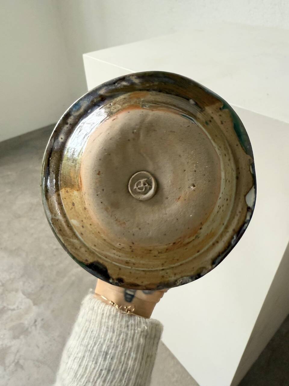 Yvon Gauchot ceramic bowl with handles