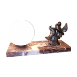 Art deco bedside lamp decorated with doves