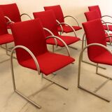 Set of 8 Metaform Circle dining chairs