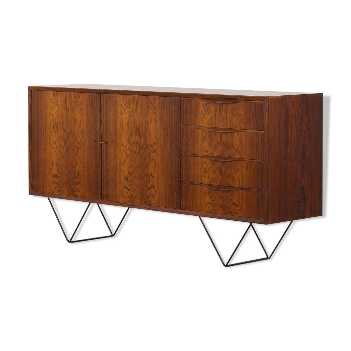 Rosewood sideboard with 4 drawers