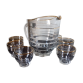 Carafe - 6 small Vintage glasses