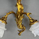 Pair of Rococo Style Gilt Bronze Wall Sconces, Late 19th Century