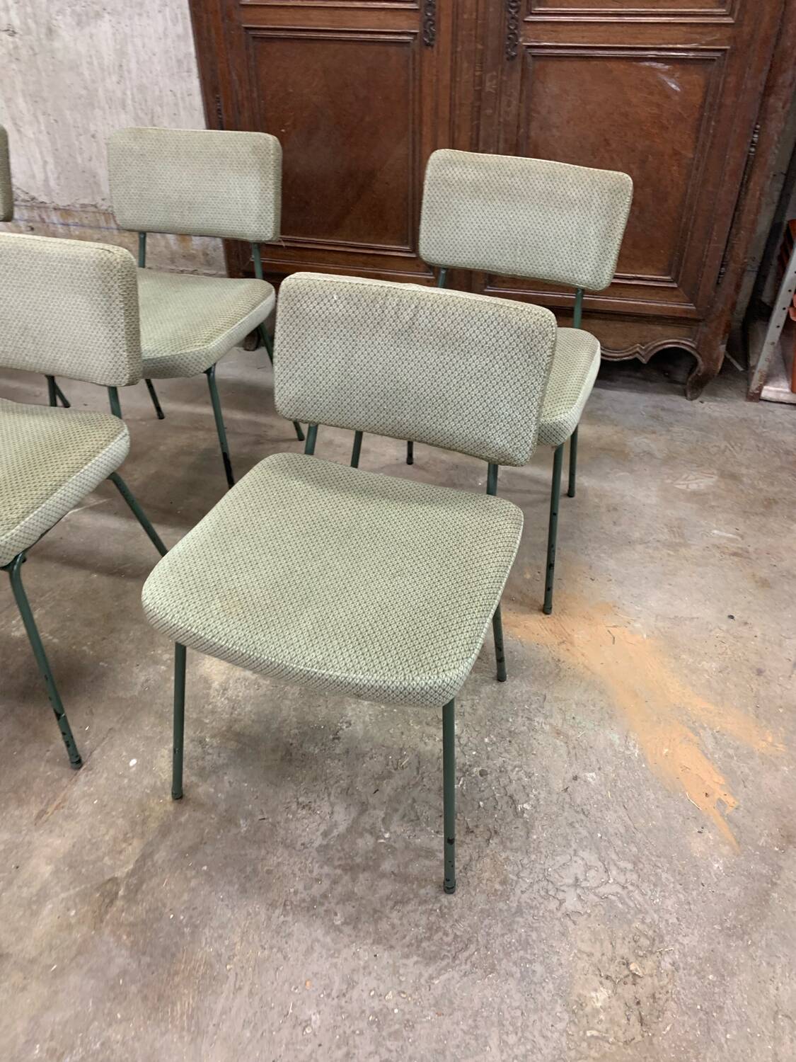 6 Chaises Design André Simard Airborne Vintage