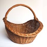 Large rattan log basket