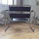 Bauhaus modernist leather chrome armchairs