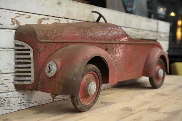 Antique tin toy car from the 1930s