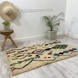 Handmade wool Berber rug 163 X 92 CM