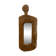 Mirror cubist shape in raw wood Formentera 1970