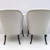 Pair of Giorgetti Italian Velvet Armchairs "Progetti", 1980s